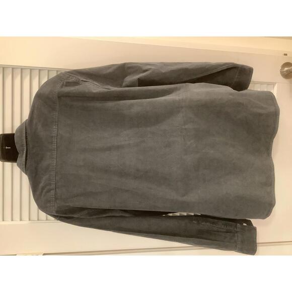 Everlane Classic Corduroy Men’s Button Up Shirt XL Graphite Grey Long Sleeve - Picture 4 of 6